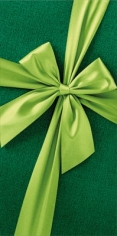 Конверт для денег, Без надписи, Зеленый бант