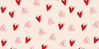 Конверт для денег, Без надписи, Сердечки