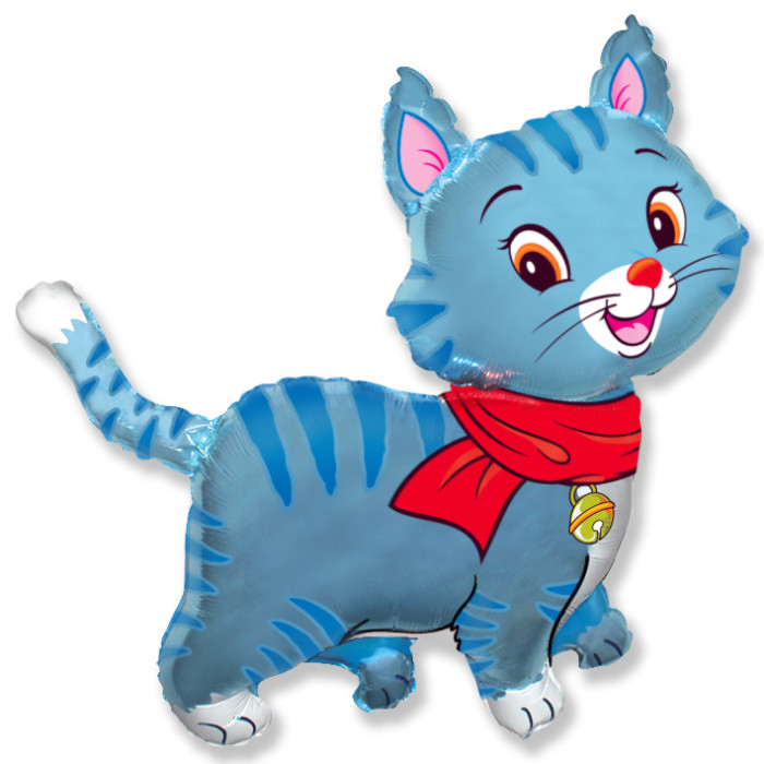901653A.jpg Шар Фигура, Мой милый котенок (Голубой) / Lovely Cat (в упаковке)